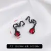 Paquete de Oro de 14k Set Negro Pistola Colgante de Perla de Circonita Roja Pulsera de Cristal Hecha a Mano DIY Accesorios para Pulsera y Collar Material