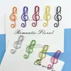 Clips para Papel Musical Coloridos de Venta Caliente Transfronteriza, Clips de Forma Especial, Clips de Metal Recubiertos de Plástico, Suministros de Oficina