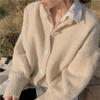 Camisola Feminina Estilo Hong Kong Outono e Inverno Feminino Solto Estilo Coreano ins Elegante Estilo Preguiçoso Estilo Japonês Jaqueta Cardigan de Malha