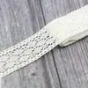 Encaje Blanco con Hilo de Algodón Encaje Accesorios Tela Tejido para Ropa Material de Tela Decoración Hecho a Mano DIY Cinta de Encaje