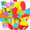 Pegatina con patrón geométrico de parche de color EVA para niños, hecha a mano, jardín de infantes, bricolaje, esponja autoadhesiva, pegatina de espuma