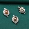Anillo Doble de Plata de Ley S925 con Cera de Abejas, Ágata Roja del Sur y Lapislázuli Anillo Doble Accesorios, Materiales Hechos a Mano DIY Doble Oreja Vintage