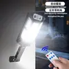 Lámpara Solar Transfronteriza para el Hogar Control Remoto Lámpara con Sensor de Cuerpo Humano Lámpara de Pared para Patio Exterior Control de Luz Exterior Farola Integrada