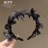 Faixa de cabeça com strass de atmosfera francesa para mulheres, de alta qualidade, pente com dentes antiderrapantes, tiara, novo estilo, para alta circunferência da cabeça, para sair, para prender o cabelo, acessório de cabelo