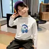 Capa base térmica de forro polar para niños Otoño Invierno 2026 Estilo Nuevo Ropa interior de cuello semi-alto para niños Camiseta Suéter cálido Top versátil
