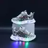 Mgo Kidss Zapatos Deportivos Nuevos para Niños Primavera y Otoño Zapatos Deportivos para Niños Tyrannosaurus Rex Atractivo Zapatos Luminosos para Niños Zapatos Deportivos para Niños de 1 a 6 Años