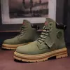 Botas Martin de Cabeza Grande Transfronterizas para Hombre Otoño e Invierno Botas de Trabajo de Caña Alta Zapatos de Hombre Estilo Británico Retro Zapatos Calefactables