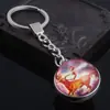 Chaveiro Pingente Grande Céu Noturno Giratório Doze Constelações Pedra do Tempo Vidro Chaveiro de Constelação Sonhadora de Cristal