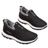 2026 Nuevos Zapatos de Algodón de Caña Baja Zapatos de Algodón Transfronterizos para Mujer con Forro de Terciopelo Espeso Cómodos de Comercio Exterior de Fondo Plano Botines Cálidos para Personas de Mediana Edad y Mayores