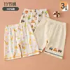 Pantalones Cortos Finos de Algodón para Niños, Ropa de Dormir para Bebé, Pantalones de 5 Puntos para Exteriores, Pantalones Cortos Deportivos Casuales de Algodón de Bambú para Niños en Verano