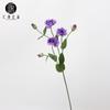 Venda Direta de Fábrica Lisianthus Roxo Fresco Coreano Flor Artificial de 3 Cabeças Decoração de Mesa para Sala de Estar Flor Casamento Arte Floral