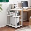 Estantería de oficina portátil para impresora, estantería de almacenamiento multicapa con ruedas, soporte para ordenador pequeño
