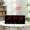 Reloj Digital LED Inteligente de Pantalla Grande Inglés Digital Reloj de Calendario Perpetuo Luminoso Multifuncional para Sala de Estar Dormitorio del Hogar
