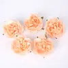 Flor Artificial de Peonía de 8 cm Cabeza de Flor Falsa Material para Manualidades DIY Adorno para la Cabeza Flor Broche Accesorio para el Cabello Pasador Flor Decoración para el Hogar Boda