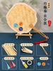 Pacote de material para leque de bambu DIY leque artesanal não patrimonial grupo de leques cultura do leque estilo chinês tecelagem infantil leque de PU Festival do Barco-Dragão