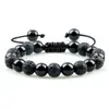 Comercio Exterior Europeo y Americano Creativos Espaciados Brillantes Pulseras Ojo de Tigre Piedra de Lava Volcánica Pulseras Trenzadas con Cuentas Pulseras de Yoga