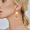 Pendientes Bohemianos Personalizados Estilo Europeo y Americano, Diseño Original, Girasol, Flor de Rosa, Cuentas de Arroz Tejidas a Mano, Perlas de Flor