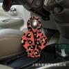 Capa de câmbio de carro transfronteiriça estampa de leopardo criativa decoração de alavanca de câmbio suéter pequeno para câmbio freio de mão mini moletom