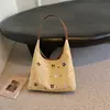 Bolsa de Lona Bordada Cartoon Casual Feminina 2026 Nova Bolsa Tote de Grande Capacidade Versátil para o Dia a Dia Bolsa de Ombro Único