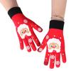 Luvas de Tricô de Lã Quentes e à Prova de Frio Espessadas para Ciclismo de Bicicleta para Estudantes do Sexo Feminino Outono e Inverno com Tela Sensível ao Toque de Cinco Dedos Venda por Atacado Luvas de Natal