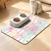 Alfombrilla de Barro de Diatomeas de Dibujos Animados Linda Especial para Mascotas Gatos Perros Alfombrilla Antisalpicaduras para Comida Fácil de Limpiar Absorbente de Agua Resistente a Manchas Antideslizante