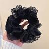 Elegante Versátil Veludo Renda Distinta Anel Salsicha Gorda Cabelo Rabo de Cavalo Anel Bola Acessórios de Cabelo Estilo Retro de Alta Qualidade