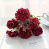 Flor artificial rosa margarida bola flor simulação buquê de casamento artificial feito à mão flor falsa planta transfronteiriça flor de seda