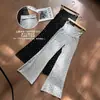 Pantalones de maternidad para primavera y otoño 2026, nuevo estilo, pantalones acampanados de punto con lunares para mujeres petite, pantalones largos ligeramente acampanados de otoño para mujeres petite