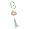 Collar con Borla de Cuentas Conejo de Jade de Mediados de Otoño, Colgante de Brocado Song, Colgante de Pastel de Luna de Aleación, Accesorios de Ropa Hanfu para Manualidades al por Mayor