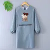 Delantal de Talla Grande para Mujer, Impermeable y a Prueba de Aceite para Cocinar en la Cocina, con Logo Impreso, Ropa de Trabajo para Hombre, Delantal de Dibujos Animados para Catering