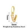 Nuevo Colgante de Acero Inoxidable Letra Zirconia Venta Caliente Accesorios para Collares Pendientes DIY 26 Dijes de Letras Inglesas A-Z