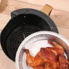 Bandeja de Papel de Aluminio para Freidora de Aire al por Mayor Redonda Engrosada Desechable de Aluminio para Horno Barbacoa Horneado Casero Caja de Papel de Aluminio