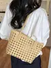 2026 Bolso de Mano Tejido Hueco Nuevo para Mujer, Bolso de Hombro de Gran Capacidad para Vacaciones, Bolso Cesta de Moda para el Trabajo