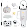 Accesorios Decorativos Stanley Correa de Mano de Cuerda Trenzada Estuche para Labial Llavero Duende Briqueta Funda de Silicona Antideslizante para Taza