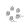 Cuentas Perforadas de Acero Inoxidable Separadores de Flor de Lavanda Colgante Dorado Collar Joyería DIY