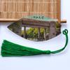 Marcador de veia de folha casa famosa escola Tsinghua paisagem da Universidade de Pequim Lema da escola comemora a leitura inspiradora estilo chinês Sinal de folha criativo
