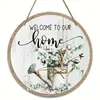 Hola, Cartel Floral para Puerta, Pintura Decorativa Vintage, Arte de Madera para Pared, Placa Decorativa para Colgar en la Pared, Cartel de Bienvenida para Entrada Interior y Exterior