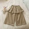 Timo Conjunto de Outono para Crianças 2026 Novo Estilo Meninas Elegante Fashionável Top Falso de Duas Peças Calça Casual Solta Conjunto de Duas Peças