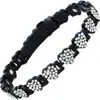 Pulseira Magnética Amazon Cross Cobre Antigo Vermelho Três Fileiras Fecho Dobrável Eletrodepositado Escovado Pulseira Liga de Zinco Joias Masculinas