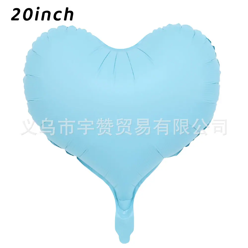 20寸哑光蓝桃心