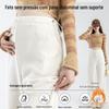 7301B# Calças para mulheres grávidas, calças europeias de algodão veludo com forro de lã, bolso com cordão, calças largas, calças coreanas de perna reta, uso externo, calças compridas