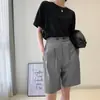 2026 Nuevo Popular Verano Holgado Casual Pierna Recta Traje de Verano Shorts, Pantalones de Longitud Media, Shorts Finos de Pierna Ancha para Mujer