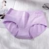 Ropa Interior de Algodón Puro para Mujer, Calzones Antibacterianos de Color Sólido con Relieve de Cintura Media, Venta al por Mayor de Ropa Interior de Algodón Puro para Mujer desde el Fabricante