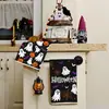 Toalla de Cocina de Halloween Transfronteriza Waffle Absorbente Personalizable Multifuncional para Lavar Platos Limpieza Toalla de Cocina