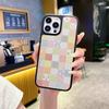 Lista de Capas de Celular: Capa Protetora de Padrão Xadrez Maçã 16 Plus, Capa de Celular Fresca e Simples para iPhone 15, Capa Protetora para iPhone 17