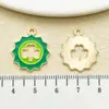 Sombrero Verde Irlandés que Gotea Aceite Trébol de la Suerte Colgante de Trébol Pulsera Llavero DIY Accesorios de Joyería