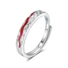 Anillos de Pareja de Plata S925 Juramento de Sangre de Amor para Hombres y Mujeres, Anillos de Nicho de Gama Alta de Resina Roja con Brillo Fino, Joyería al por Mayor