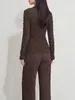 Novedad de Primavera y Otoño Blusas plisadas para mujer, Ajuste ceñido, Cuello redondo, Manga larga, Camisas básicas blancas, Estilo coreano, Estilo suave, Ropa para mujer al por mayor