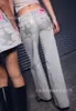 Shorts Jeans de Bainha Baixa Colado ao Corpo com Lantejoulas Estrela One Dilemma Y2K Hot Girl Hot Pants Europeu e Americano Transfronteiriço Atacado