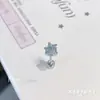 Clavo Pequeño de Hueso de Oreja Estrella de 5mm Aguja de Acero de Titanio Diseño Calado Estrella Circonita Clavo de Hueso de Oreja Femenino Clavo de Lóbulo de Oreja Versátil
